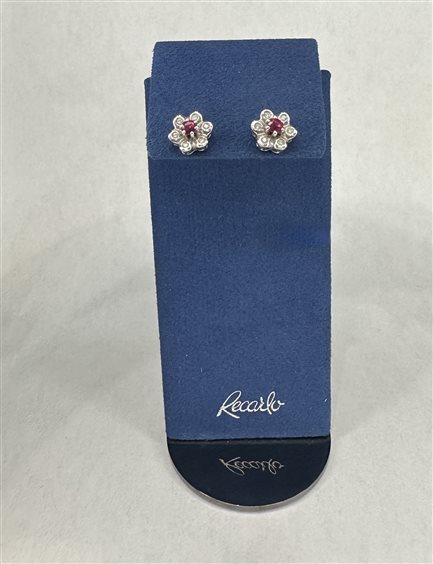 Orecchini Recarlo Donna in Oro bianco Rubino 0.63 Ct A521/BR - A521/BR